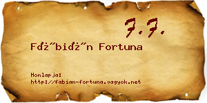 Fábián Fortuna névjegykártya