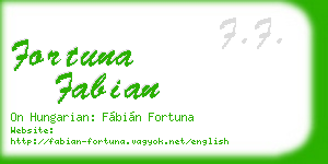 fortuna fabian business card